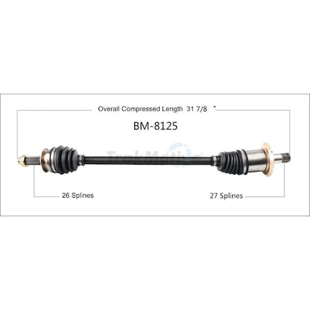 Surtrack Axle Cv Axle Shaft, Bm-8125 BM-8125